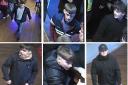 Police want to speak to these six males in connection with violence in a pub on the day of a Swindon Town game