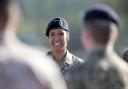 File photo dated 24/09/18 of double Olympic champion Dame Kelly Holmes DBE during a rank inspection after being made an Honorary Colonel of the Royal Armoured Corps Training Regiment (RACTR) at the regiment's home in Bovington, Dorset. Dame Kelly