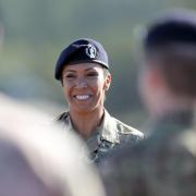 File photo dated 24/09/18 of double Olympic champion Dame Kelly Holmes DBE during a rank inspection after being made an Honorary Colonel of the Royal Armoured Corps Training Regiment (RACTR) at the regiment's home in Bovington, Dorset. Dame Kelly