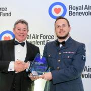 AS1 Neil Robinson with Paul Cushen from Midshires at the RAF Benevolent Fund Awards ; Credit: Ollie Dixon