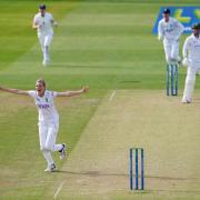 Swindon's Lauren Bell appeals for LBW when making her England Test debut