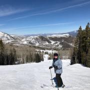 Undated Handout Photo of Hannah Stephenson on an empty piste in Aspen. See PA Feature TRAVEL Colorado. Picture credit should read: Ange Harris/PA. WARNING: This picture must only be used to accompany PA Feature TRAVEL Colorado.