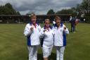 Triumphant Purton triples winning team in Belfast (l-r) Alison Fail, Julie Jones and Chris Mitchell