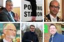 Clockwise from top left, David Renard, Junab Ali, Dale Heenan, Chris Watts and Stan Pajak are all on the ballot paper at this year's Swindon local elections