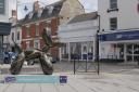 The Gold of Life Swindog sculpture on Wood Street has been removed after being badly damaged