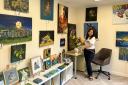 Artist Aradhna Rastogi, who participated in the 2023 showcase, in her own art studio.