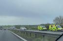 Ambulances at the scene of a crash on the M4