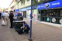 Police at The Brittox, Devizes, after the incident in the early hours of Saturday, September 27