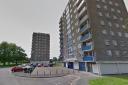 The stabbing took place in Milverton Court, Park North. PICTURE: Google.