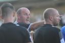 Portsmouth manager Paul Cook during the game on Tuesday