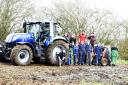 Students from Lackham College hold a 24 hour Ploughing match to raise funds for Wiltshire Air Ambulance and Meningits UK. March 2017. Pictures by Diane Vose DV5521/09.