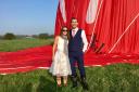 Leanne and Ruben Oliver celebrated their wedding day with a balloon ride