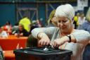 A ballot box is opened at last night's count at the Oasis leisure centre. Picture by Thomas Kelsey