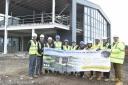 The topping out ceremony with Wiltshire Air Ambulance, builders Rigg Construction (Southern) Limited and the architects, CMS. Picture by Diane Vose DV5876/9..Oct 2017.