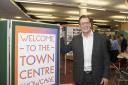 Coun Garry Perkins during a town centre regeneration showcase at the Central Library. Picture by Dave Cox