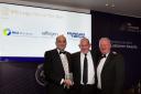 Partners Simon Tombs and Steve Fraser accepting the award for MHA Monahans