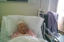 Winifred Gibbs in hospital