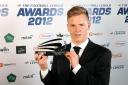 DRESSED TO IMPRESS: Matt Ritchie collects his award in London