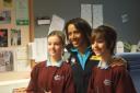 Kelly Holmes with from left Jess Harmer and Faye Rogers