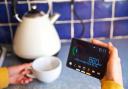 A smart meter while a kettle boils