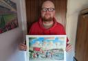 James Muddiman has brought the County Ground to life with his painting of the iconic football stadium.