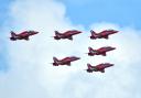 The Red Arrows were spotted near Swindon this week.