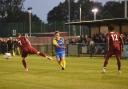 Match action from Royal Wootton Bassett Town's 1-0 victory over Mangotsfield United in the Hellenic League Premier Division