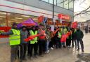 GXO workers (pictured outside Iceland on December 30) have secured a new pay deal from their bosses with help from Unite