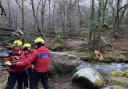 Wiltshire Search and Rescue volunteers taking part in water and rope training in Dartmoor
