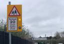 A 20mph flashing sign at the School Safe Environment Zone outside St Joseph’s Catholic College