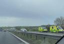 Ambulances at the scene of a crash on the M4