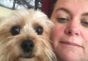 Karen Hart and her dog Lola which was killed after being mauled to death in Swindon