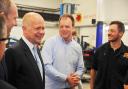 William Hague meets Dominic Threlfall, director of Pebley Beach, and Ben Plush this afternoon. Picture: DAVE COX