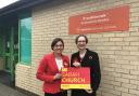 Labour candidate Sarah Church with former MP Julia Drown