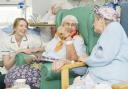 Patients enjoy tea and cake on the trauma ward at GWH. Picture by Dave Cox.
