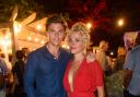 Photo of Oliver Cheshire and Pixie Lott at the Virgin Holidays Departure Lounge launch party.