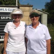 Stratton Churchway duo Jackie Pearce (left) and Janet Willis compete in the ladies’ pairs final at county finals day