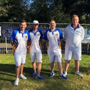 The Wiltshire U25s side that lost in the White Rose Trophy semi-finals at the national championships. From left: James Richman, Tom Newman, Craig Hatherall and Mike Titcombe