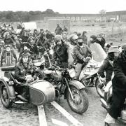 The open spaces of Blagrove made the location ideal for this gathering of motorcyclists