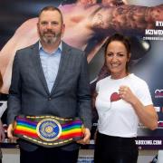 Fight Town promoter Mark Neilson alongside ‘Lady Luck’ Bec Connolly