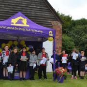 The presentation at racehorse rehabilitation charity Greatwood