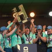 Oval Invincibles' Suzie Bates and team-mates celebrate their win during the women's Hundred Final at Lord's, London. Picture date: Saturday September 3, 2022.