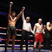 Johnny Ward is crowned victorious after his first-round stoppage against Konstantin Aleksandrov                Photo: George Stratford