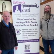Adrian Young and Chris Kent are setting up the Highworth Community Shed.