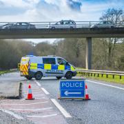 The road near Warminster has been closed by police after safety concerns of an individual in the area.