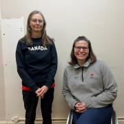 Canadian coaches Janet Dunn (left) and Darda Sales (right) were in attendance in Swindon