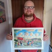 James Muddiman has brought the County Ground to life with his painting of the iconic football stadium.