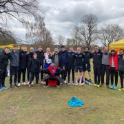 Swindon Harriers' senior men’s team at the Midland Counties 12 Stage Road relays
