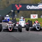 Swindon teenager Lucas Romanek (73) pictured leading the opening round of the National Formula Ford 1600 Championship at Oulton Park