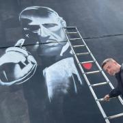 Nathan Jacka is painting the mural of The Godfather in Swindon.